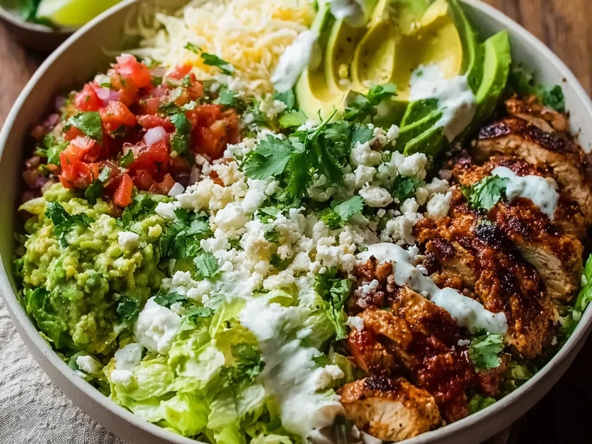 Flavorful Low Carb Burrito Bowl with Zesty Lime Chicken - Image 1