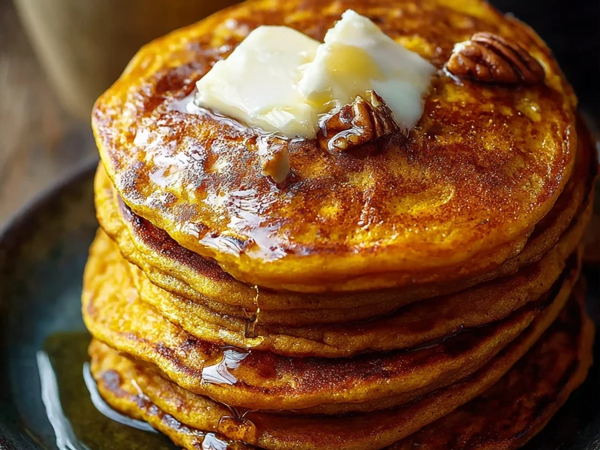 Fluffy Pumpkin Pancakes: A Fall Morning Delight - Image 1