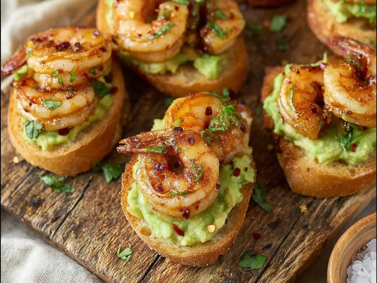 Fresh Garlic Shrimp Crostini with Zesty Avocado - Image 2