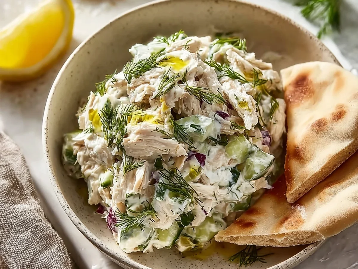 Fresh Tzatziki Chicken Salad: A Bright, Tangy Meal - Image 1