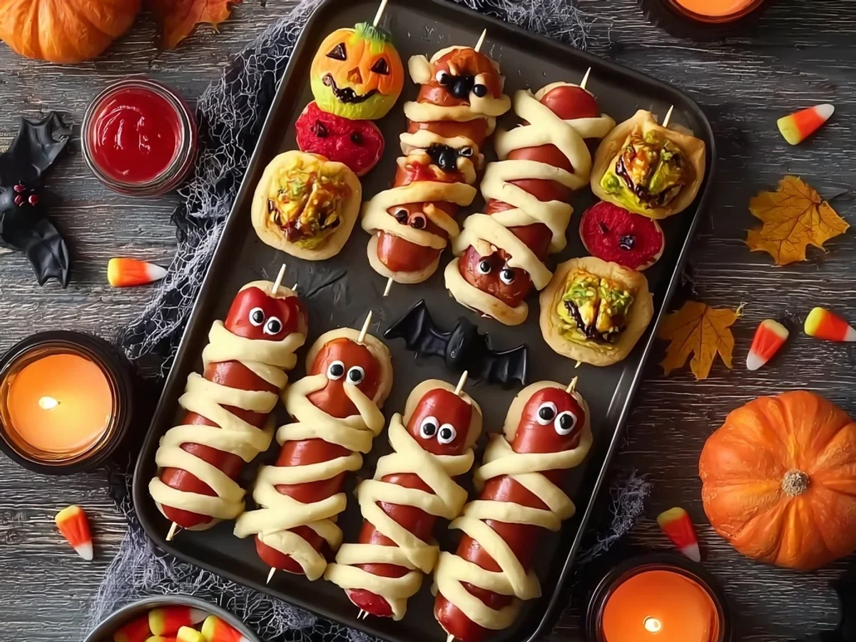 Fun & Easy Halloween Snacks: Spooky Dip & Pretzel Rods - Image 1