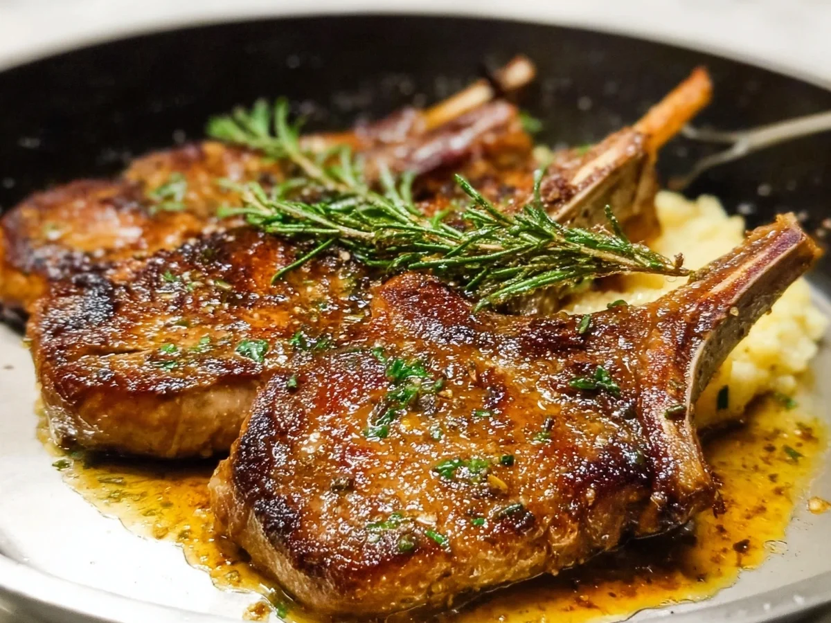 Garlic Butter Pan Seared Lamb Chops (20-Minutes) - Image 1