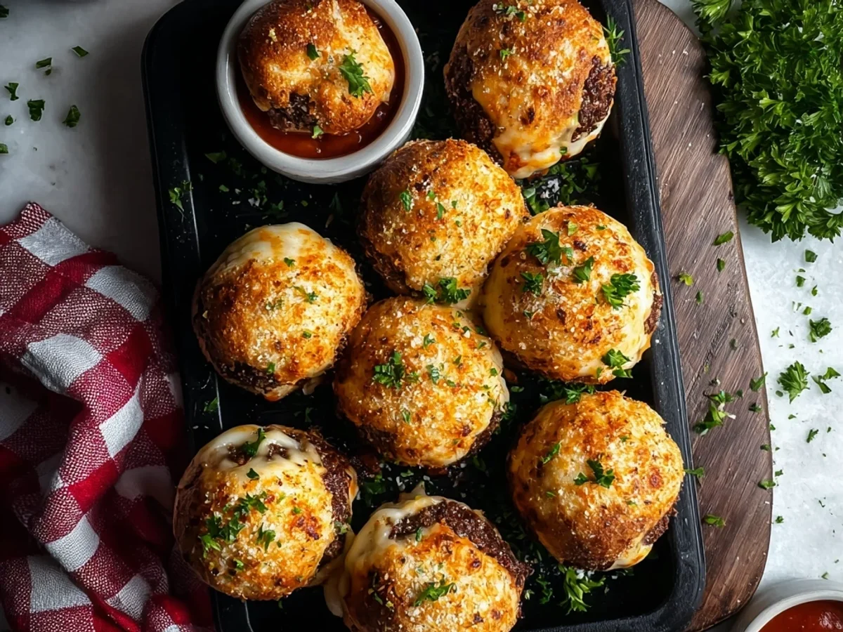 Garlic Parmesan Cheeseburger Bombs: Cheesy, Savory Bites - Image 1