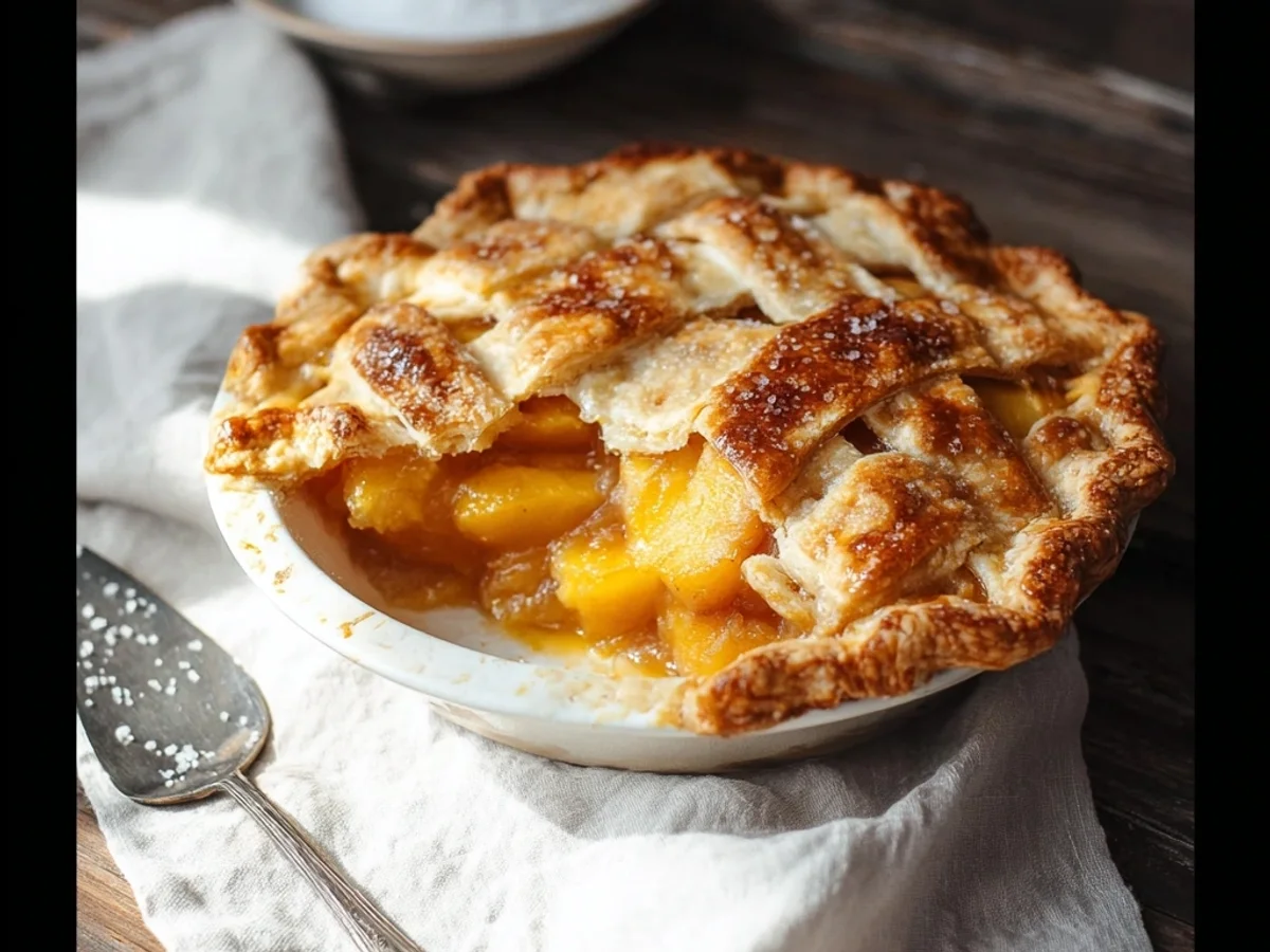 Golden Peach Pie, a Hint of Cardamom Magic - Image 2