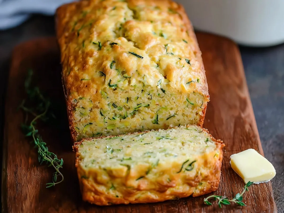 Green Onion Zucchini Cheddar Quick Bread: Savory Slice - Image 2