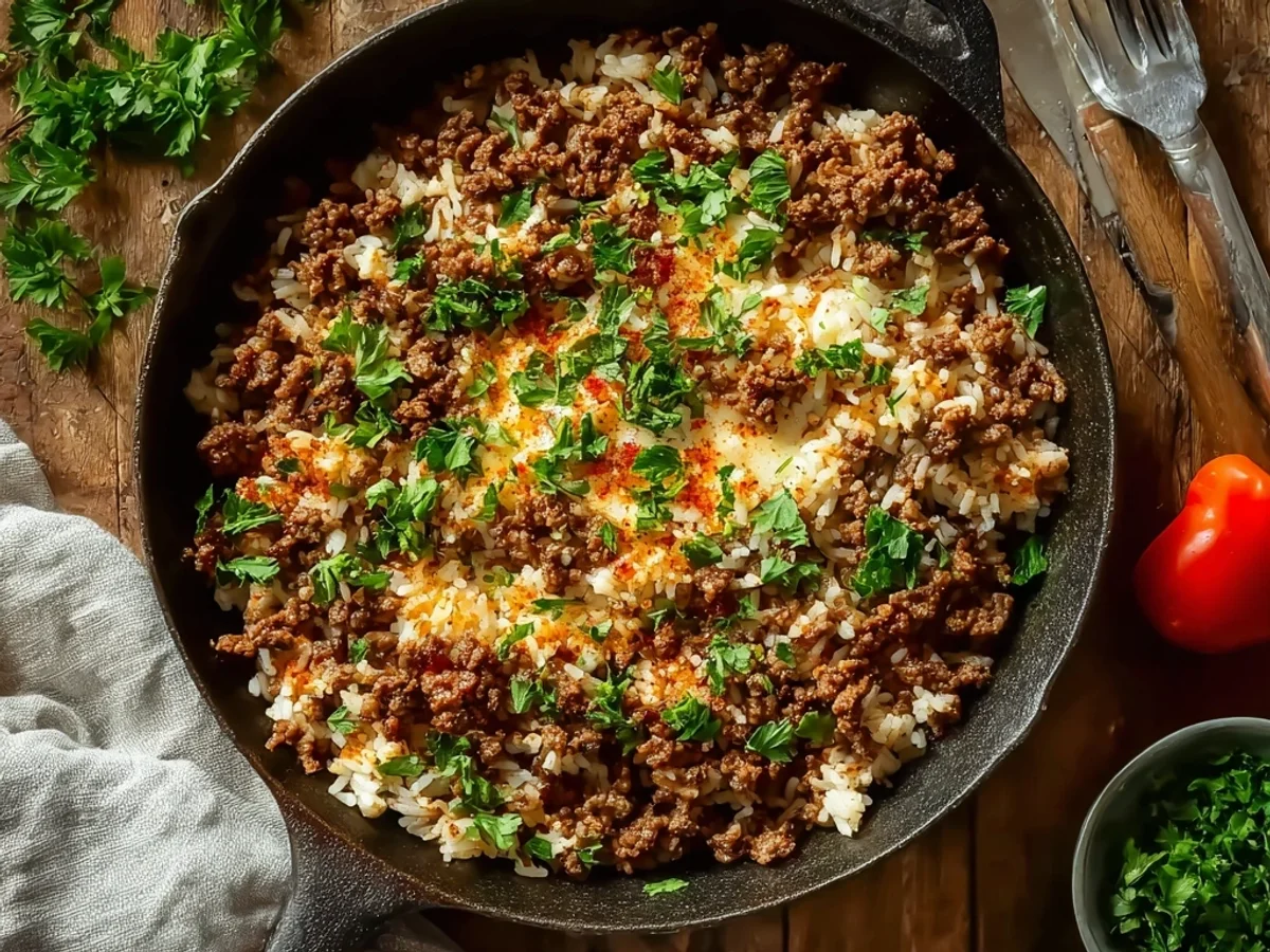 Ground Beef and Rice Skillet: Simple One-Pan Dinner - Image 1