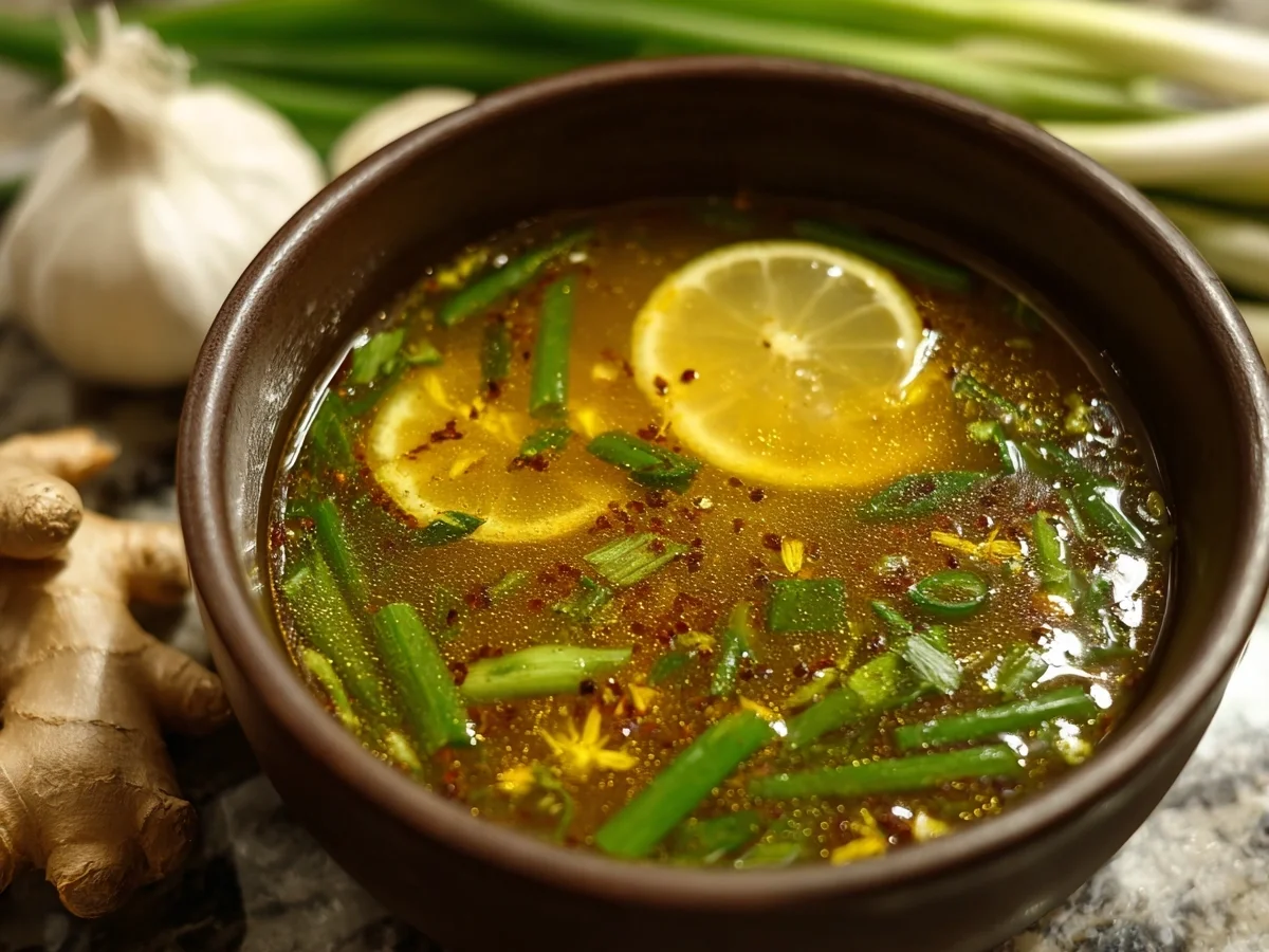 Healing Miso-Ginger Lemon Detox Broth - Image 1