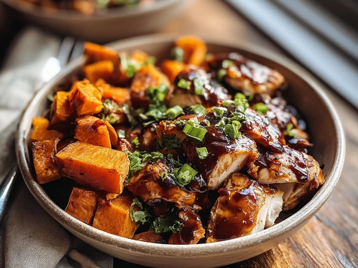 Hearty BBQ Chicken & Roasted Sweet Potato Bowls - Image 1