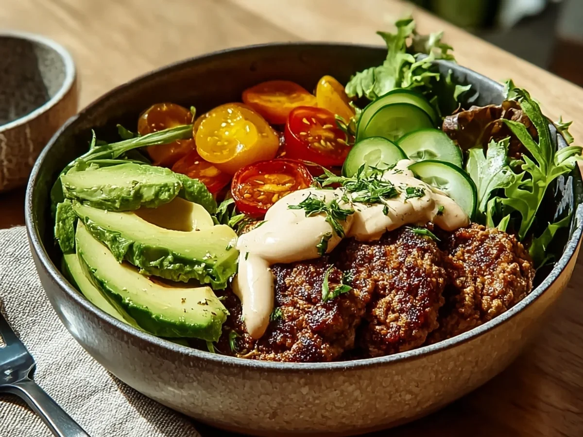 Hearty Burger Bowls: Flavorful & Fresh Weeknight Meal - Image 2
