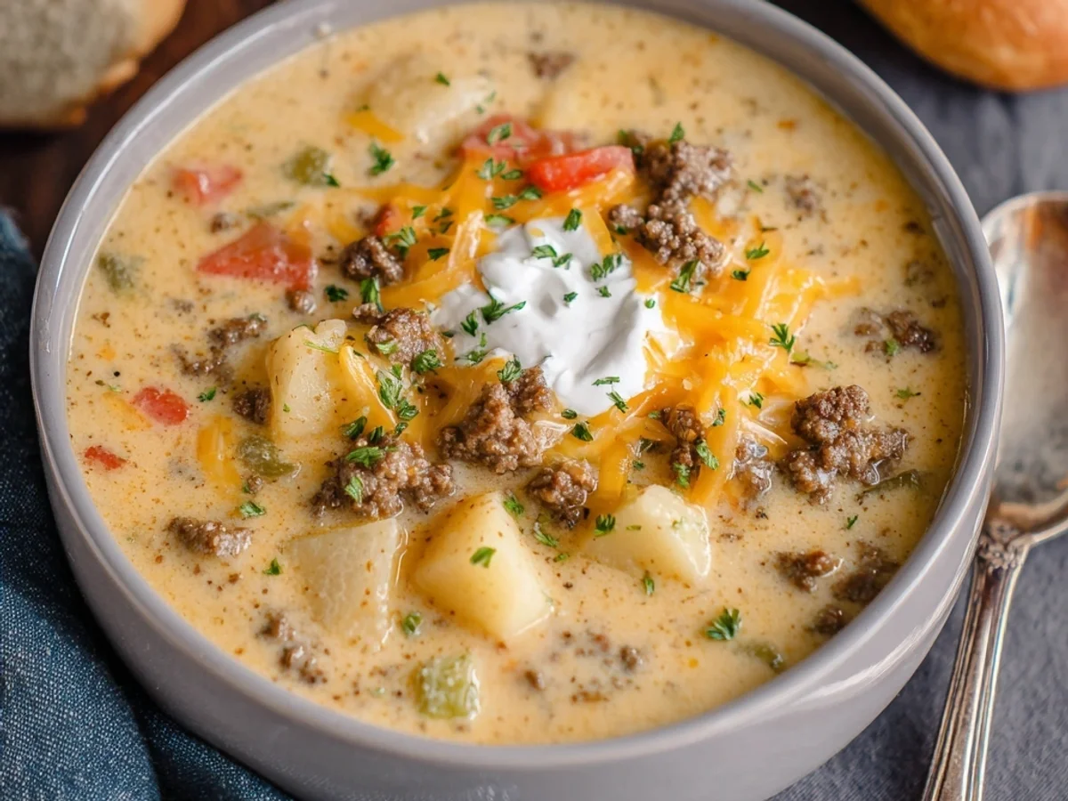 Hearty Cheeseburger Soup: Creamy Comfort in a Bowl - Image 2