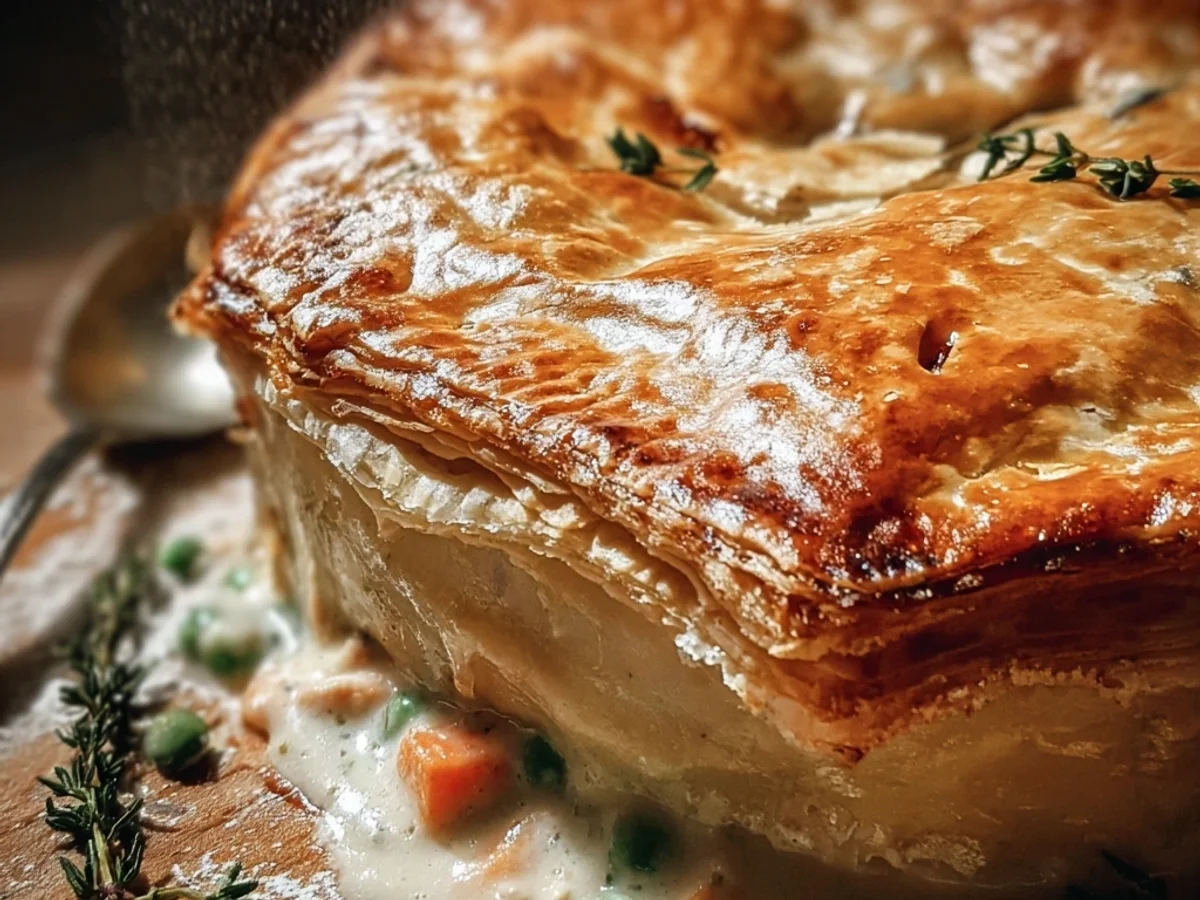 Hearty Chicken Pot Pie: Flaky Crust, Creamy Filling - Image 2