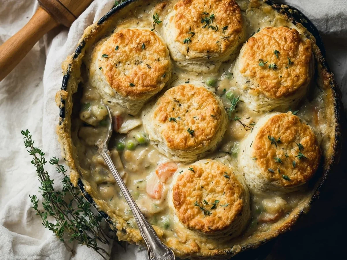 Hearty Chicken Pot Pie with Fluffy Biscuits - Image 3