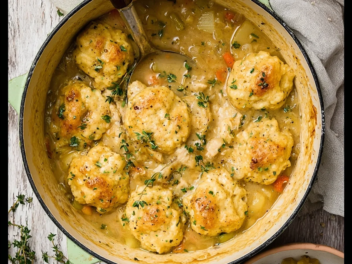 Hearty Dutch Oven Chicken and Dumplings for Comfort - Image 1