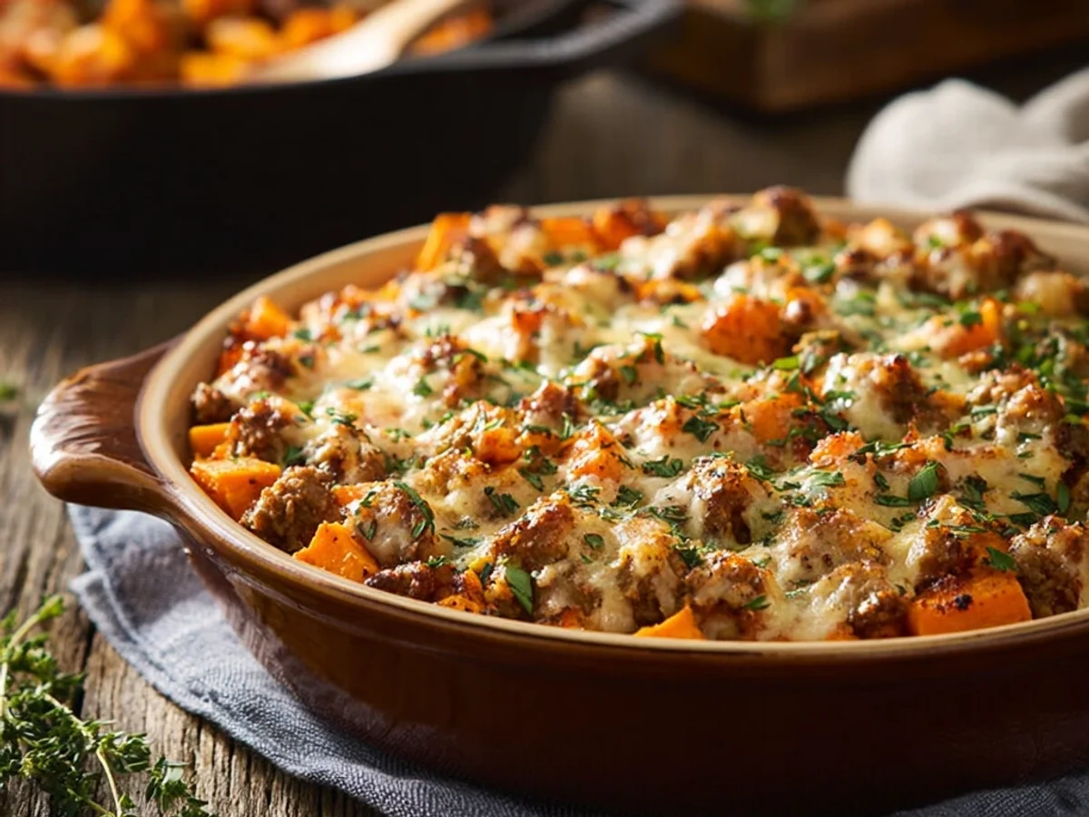 Hearty Ground Turkey Sweet Potato Bake: A Weeknight Favorite - Image 1