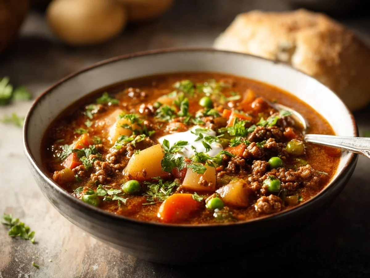 Hearty Hamburger Stew: Weeknight Pot Luck Favorite - Image 1