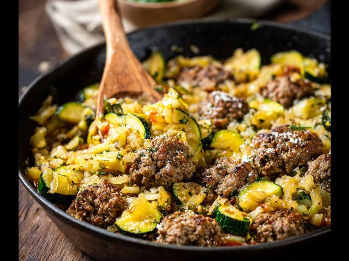 Hearty Hamburger Zucchini Skillet: Simple Family Dinner - Image 1