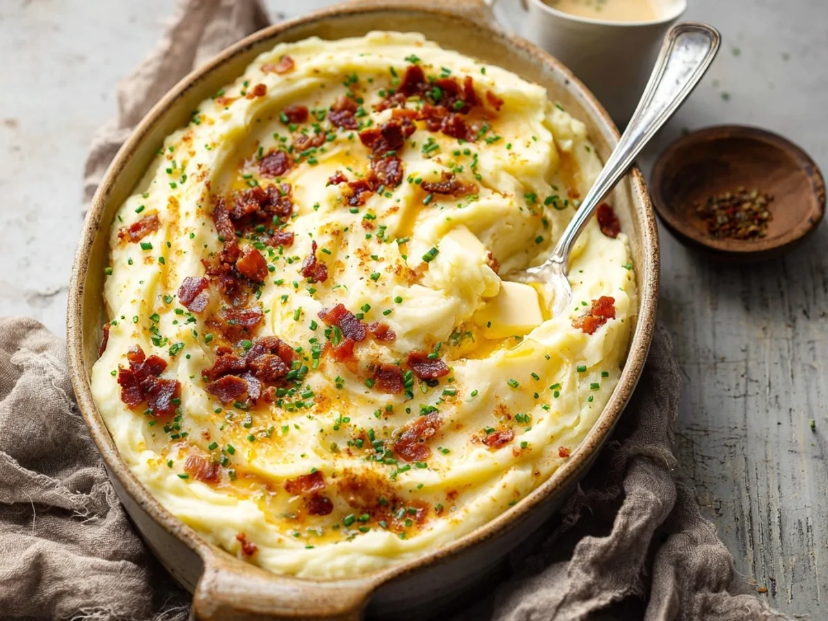 Hearty Loaded Mashed Potatoes with Bacon & Cheddar - Image 1