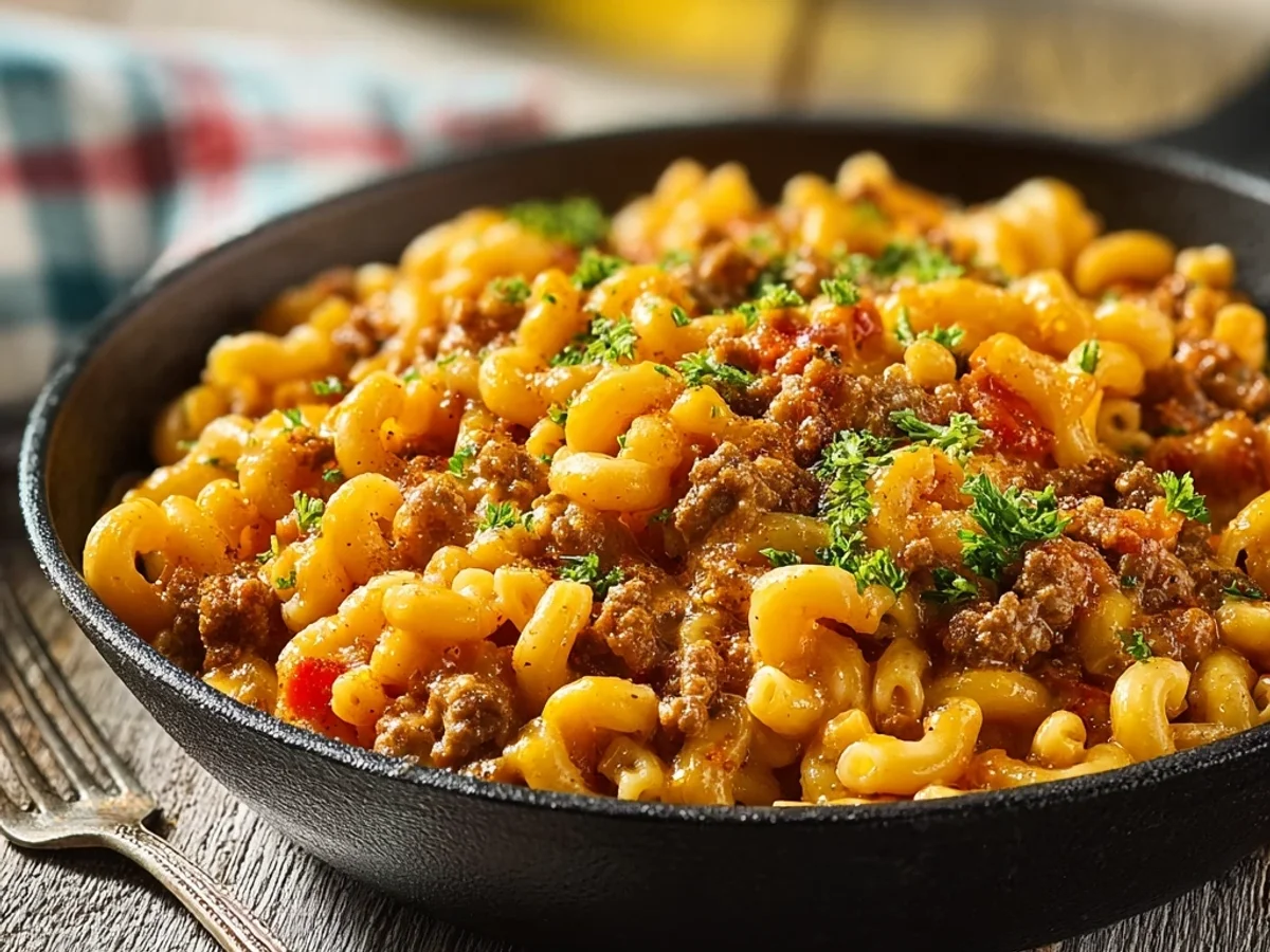 Hearty One Pot Cheeseburger Macaroni for Busy Nights - Image 1