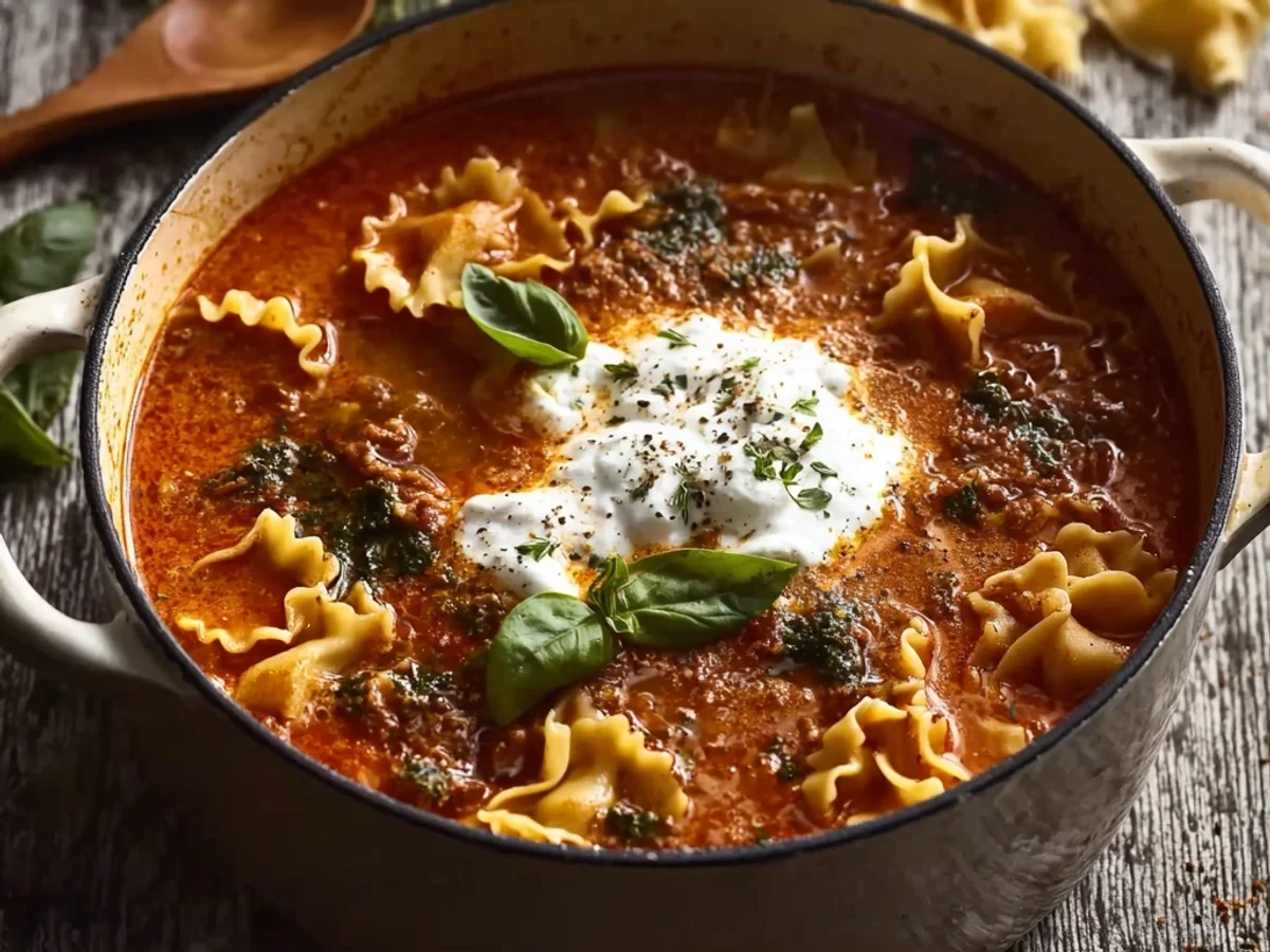 Hearty One Pot Lasagna Soup: Weeknight Comfort - Image 1