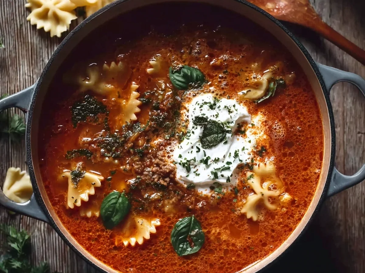Hearty One Pot Lasagna Soup: Weeknight Comfort - Image 2