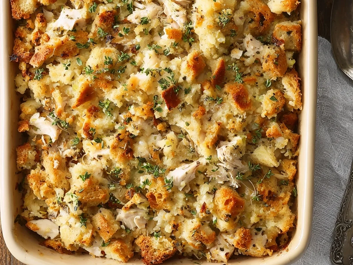 Hearty Rotisserie Chicken Stuffing Casserole - Image 1