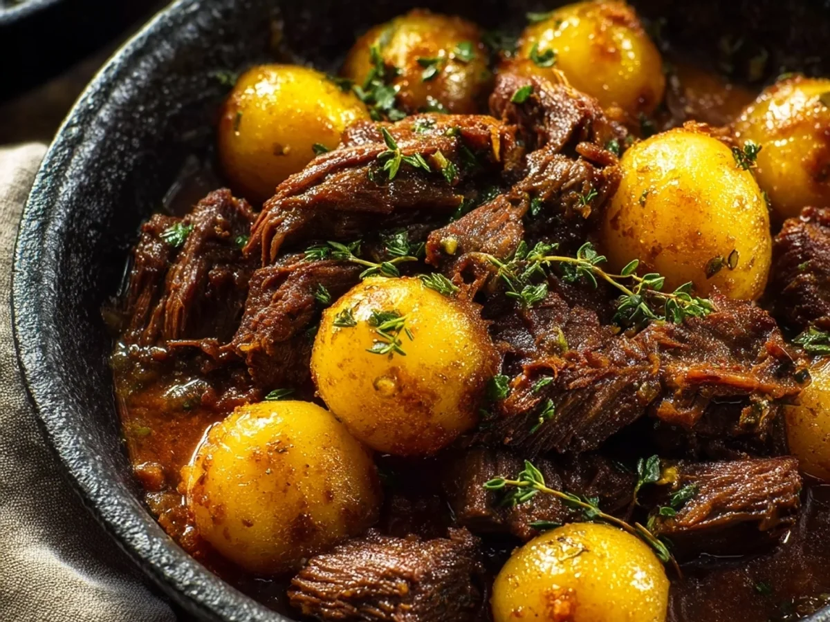 Hearty Slow Cooker Garlic Beef & Potatoes Dinner - Image 2