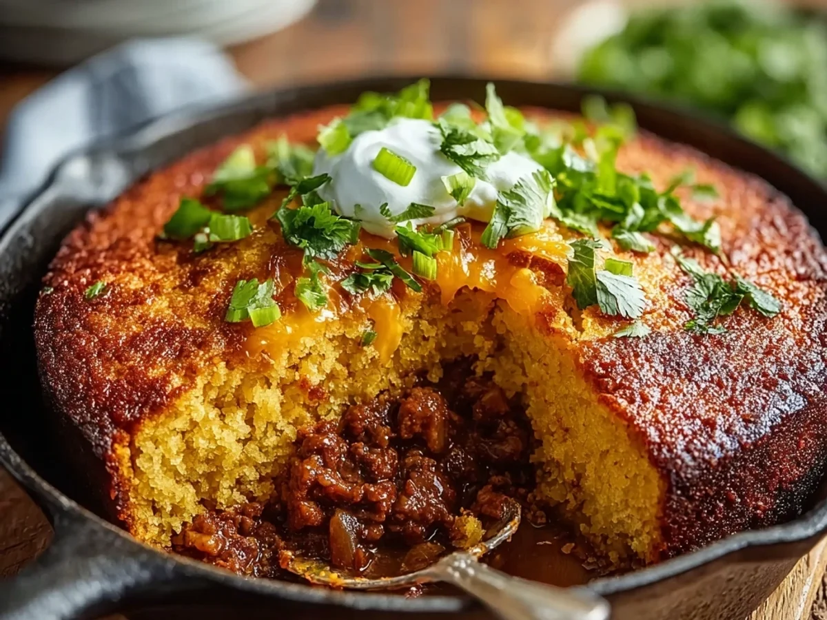 Hearty Texas Tamale Pie: Flavorful Beef and Cornbread Bake - Image 1