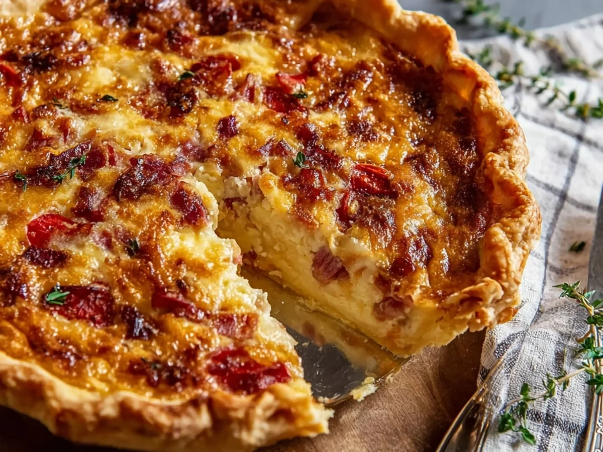Hearty Turkey Ham Onion Tomato Pie: A Family Favorite - Image 1