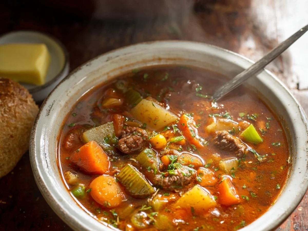 Hearty Vegetable Beef Soup: My Weekend Comfort Bowl - Image 1