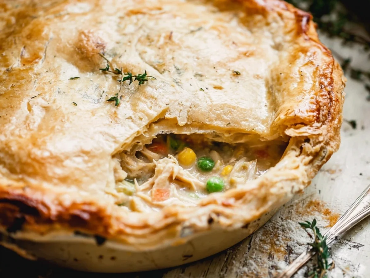Homemade Chicken Pot Pie: Rustic Comfort Recipe - Image 1