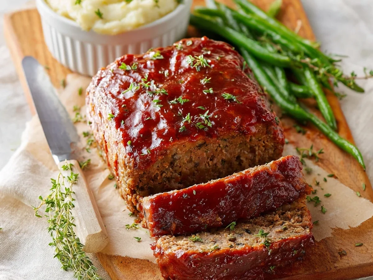 Homestyle Classic Meatloaf Recipe with Savory Glaze - Image 1