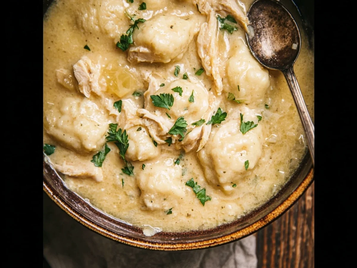 Homestyle Crock Pot Chicken Dumplings Recipe - Image 1