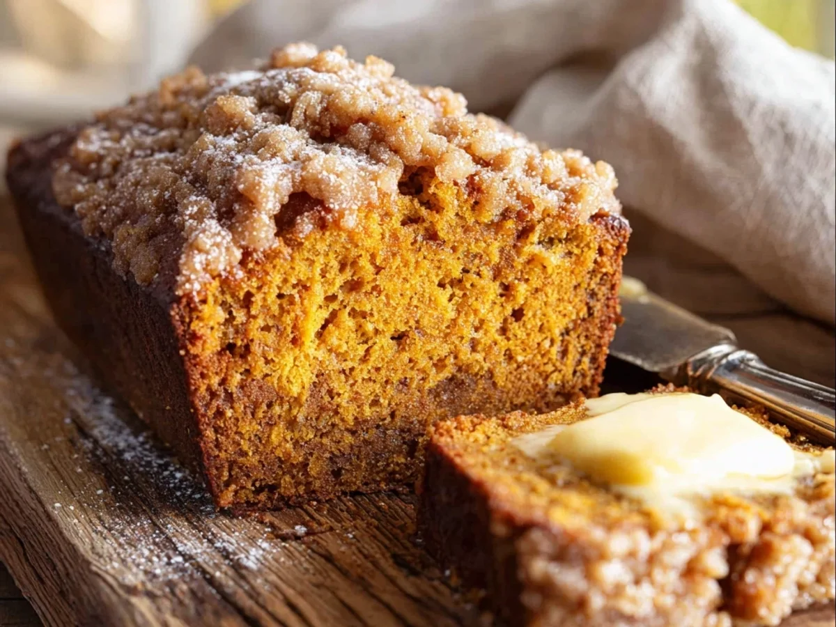 Homestyle Grandma's Pumpkin Bread with Streusel - Image 2