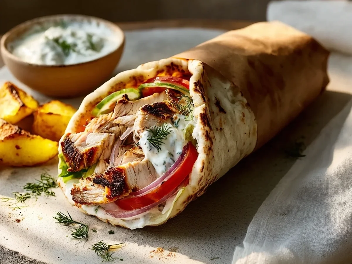 Homestyle Greek Chicken Gyros: Tender & Flavorful - Image 1