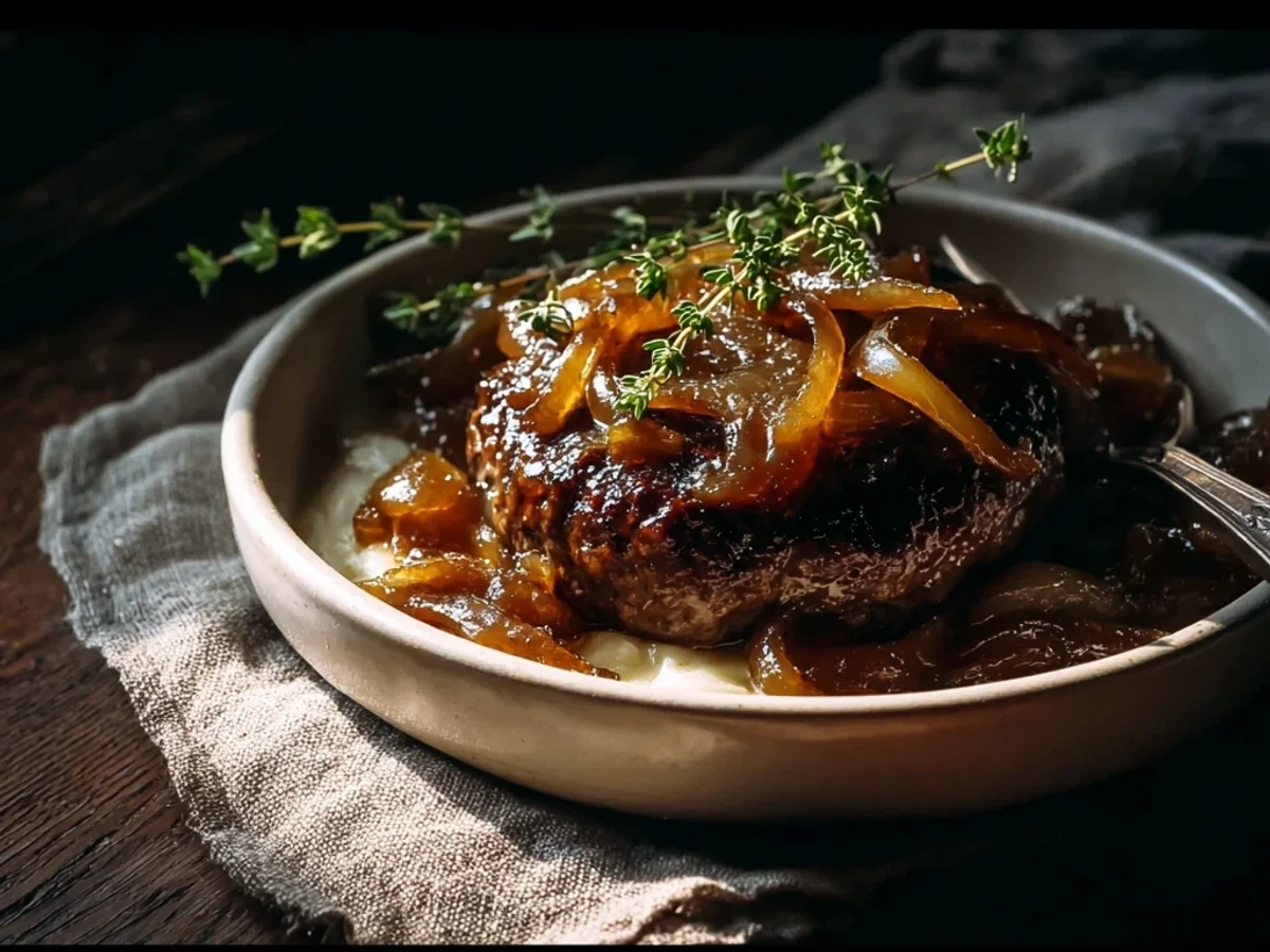Homestyle Hamburger Steak with Onions and Gravy - Image 2