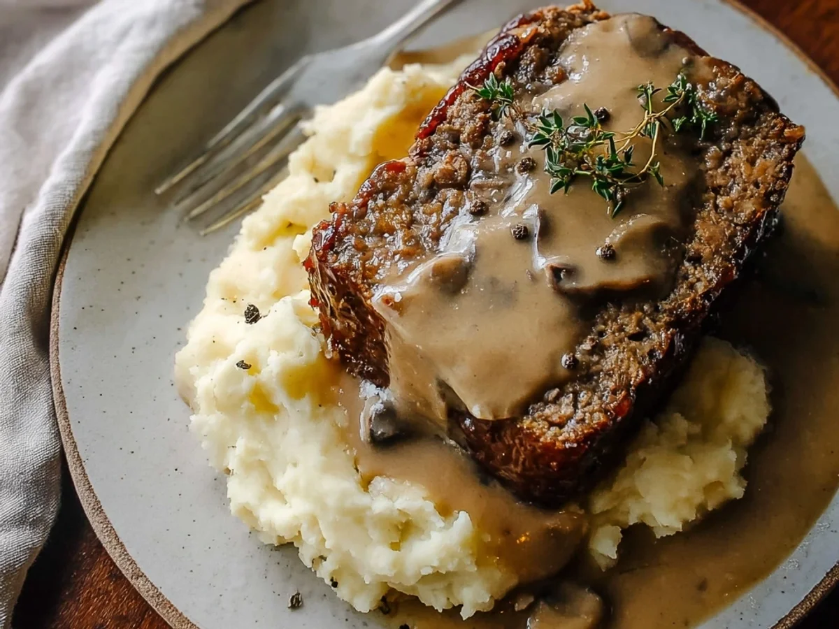 Homestyle Meatloaf with Rich Mushroom Gravy - Image 2