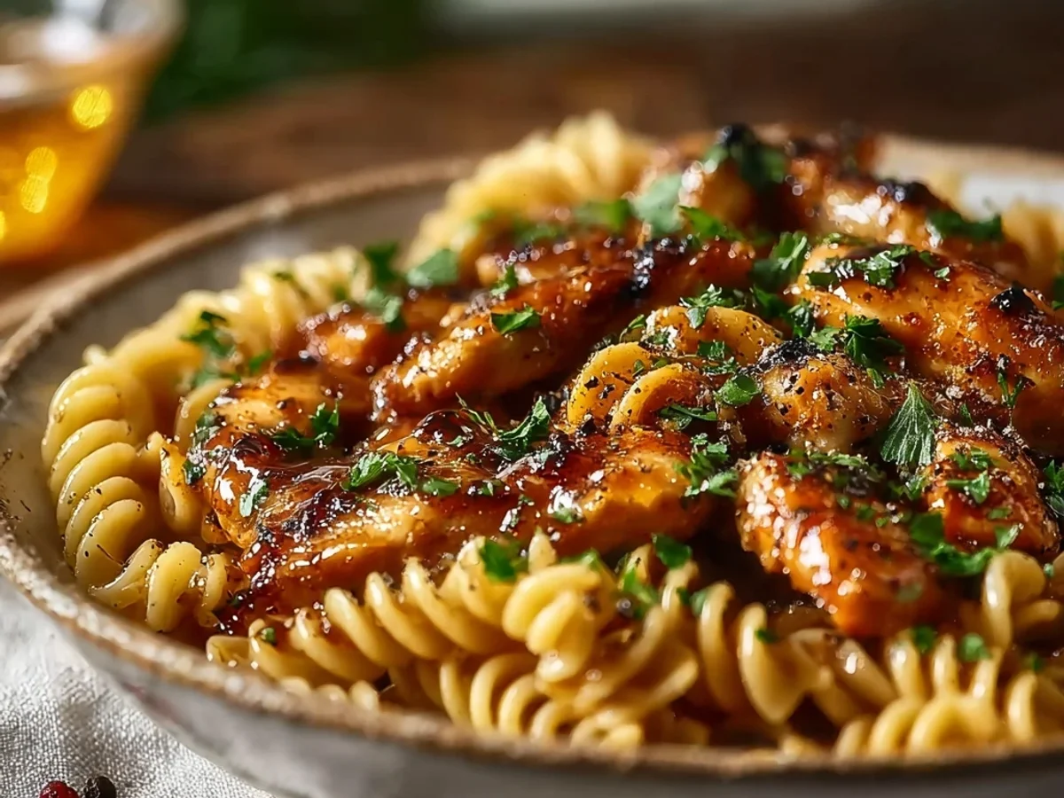 Honey Pepper Chicken Pasta Recipe: Creamy Weeknight Delight - Image 1