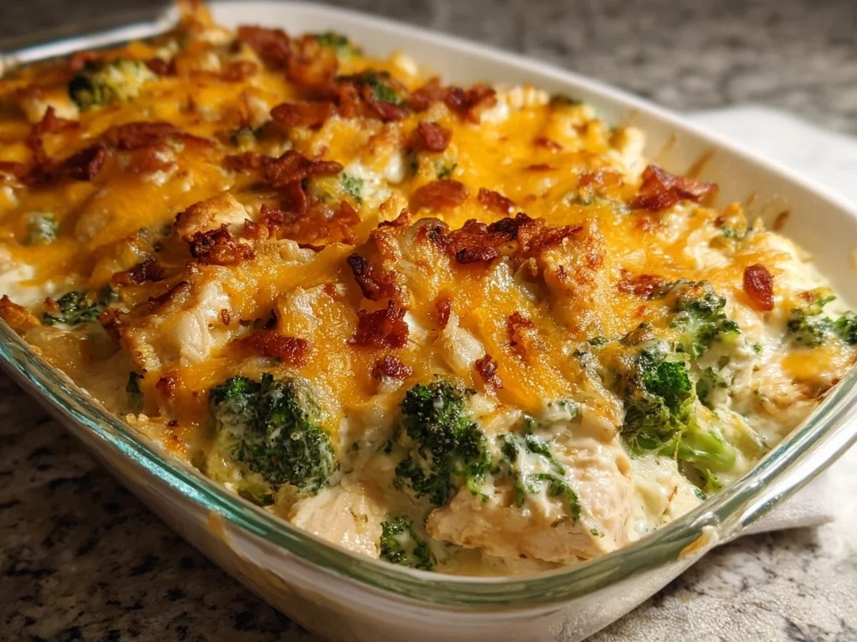 Keto Creamy Chicken Casserole: Low Carb, Cheesy & Easy - Image 1