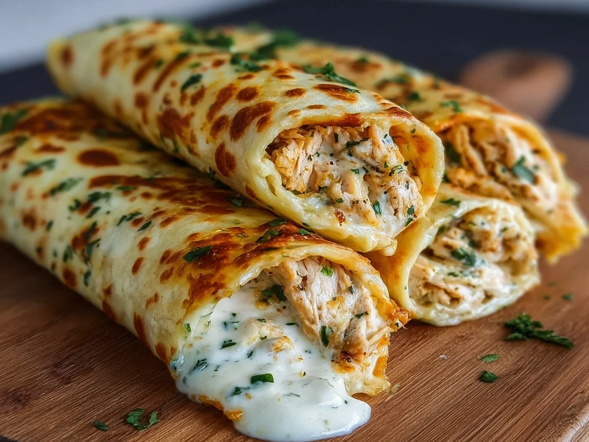 Low Carb Cheesy Garlic Chicken Wraps | Keto Friendly - Image 2