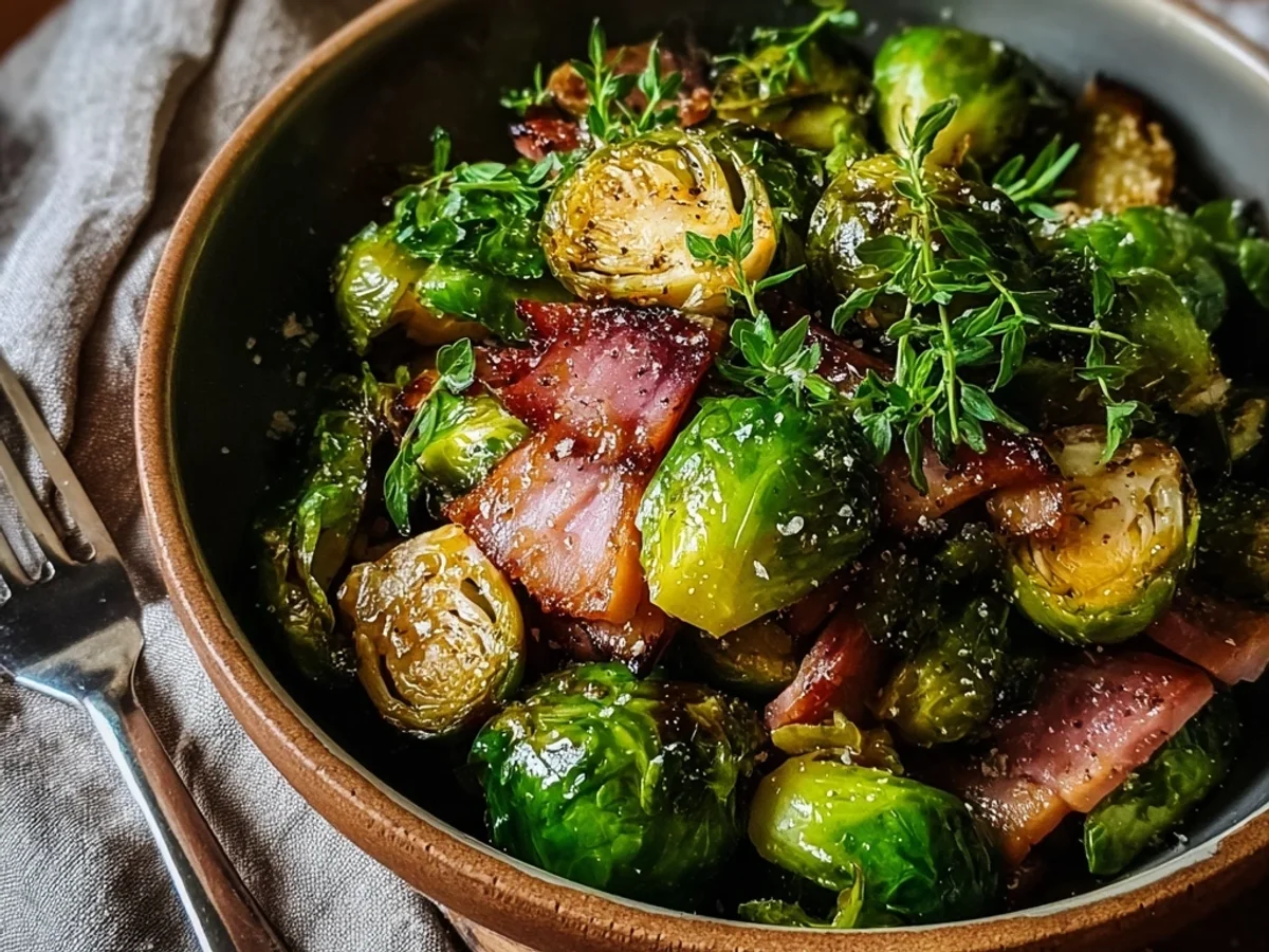 Maple Turkey Ham Brussels Sprouts Skillet - Image 2