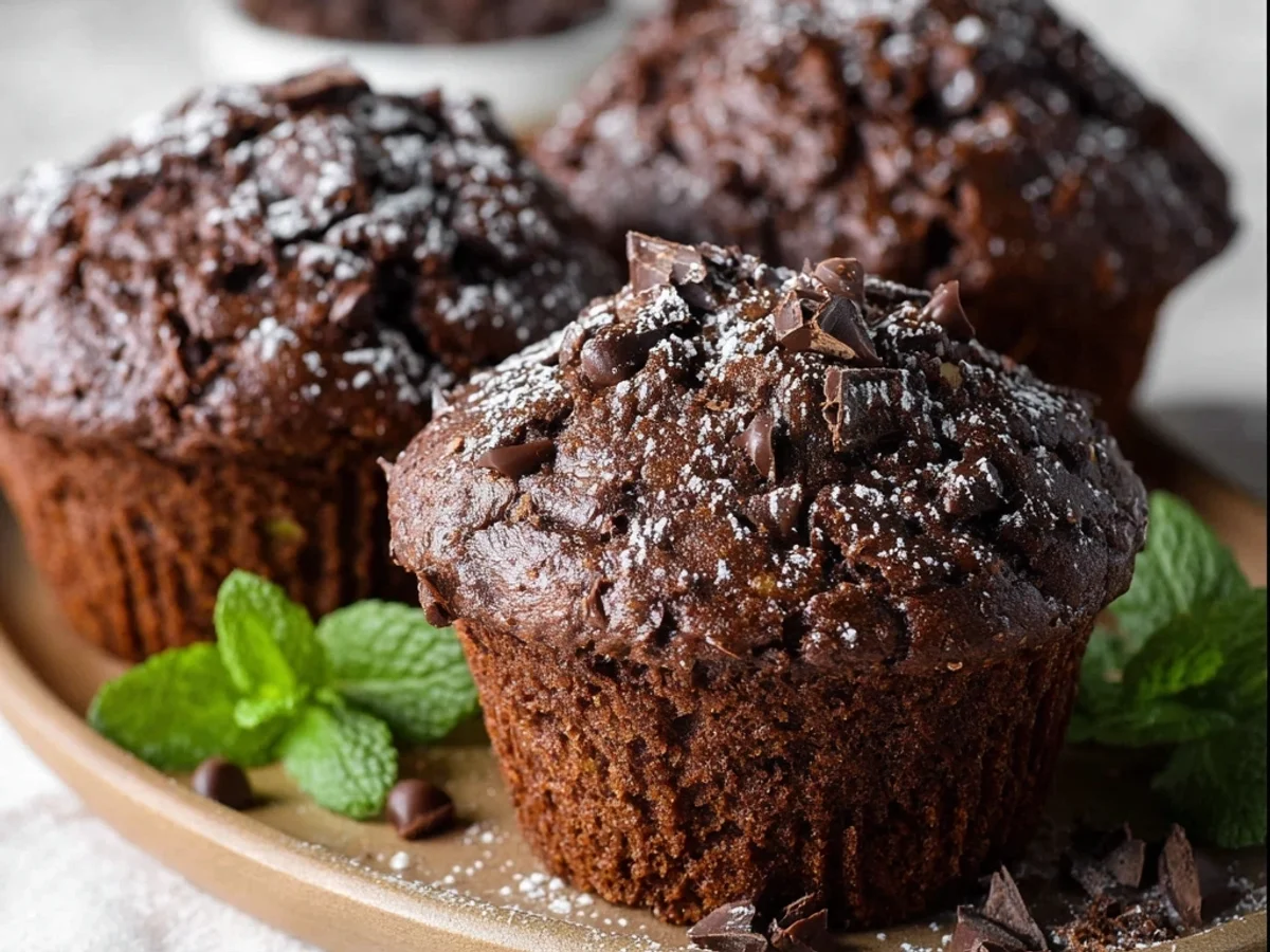 Moist Chocolate Zucchini Muffins Recipe - Image 1
