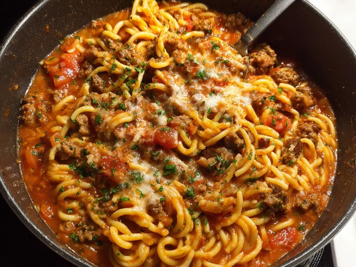 One-Pot Beef Sausage Pasta: Easy Weeknight Meal - Image 1