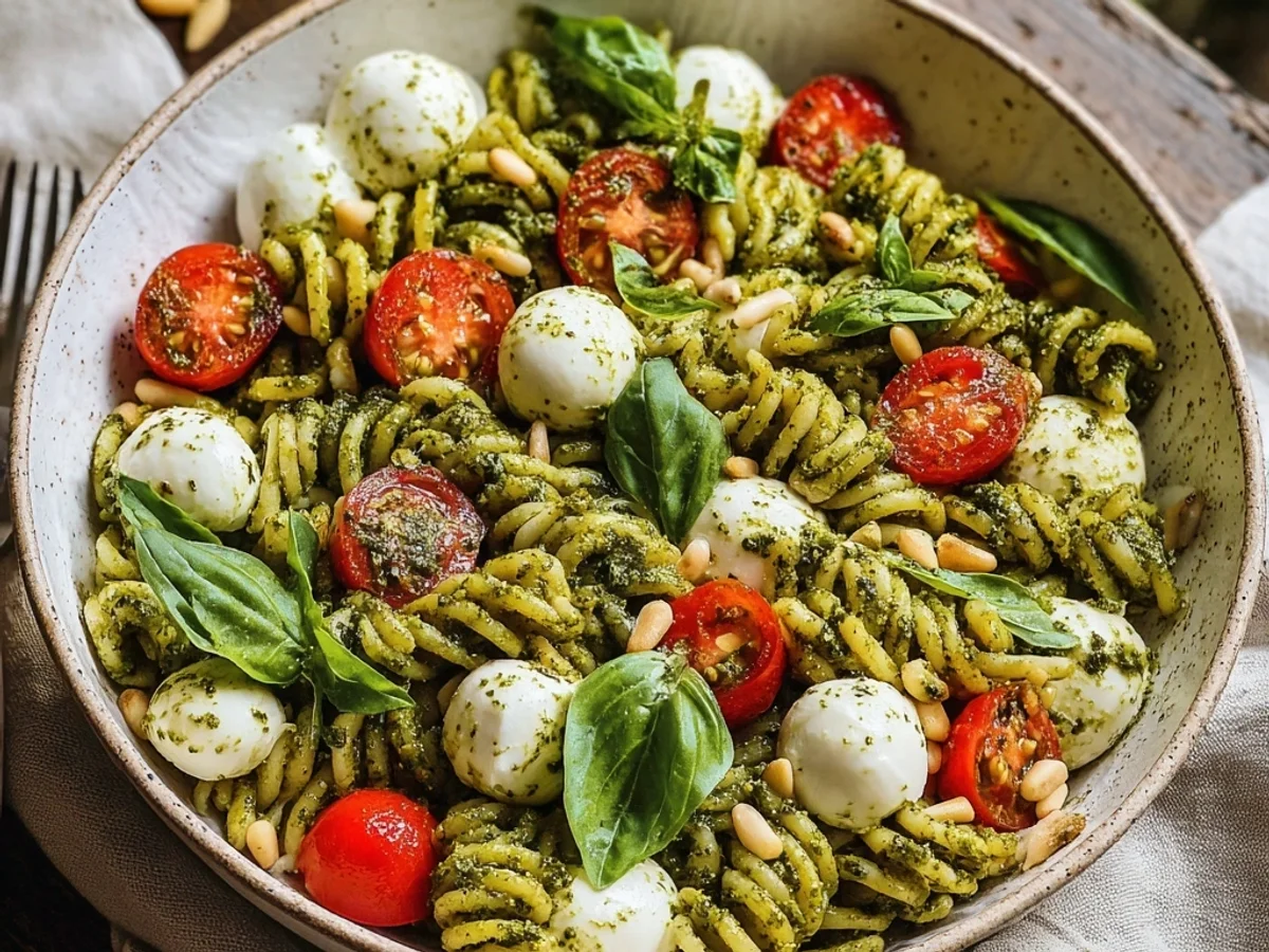 Pesto Caprese Pasta Salad: Fresh & Simple Delight - Image 2