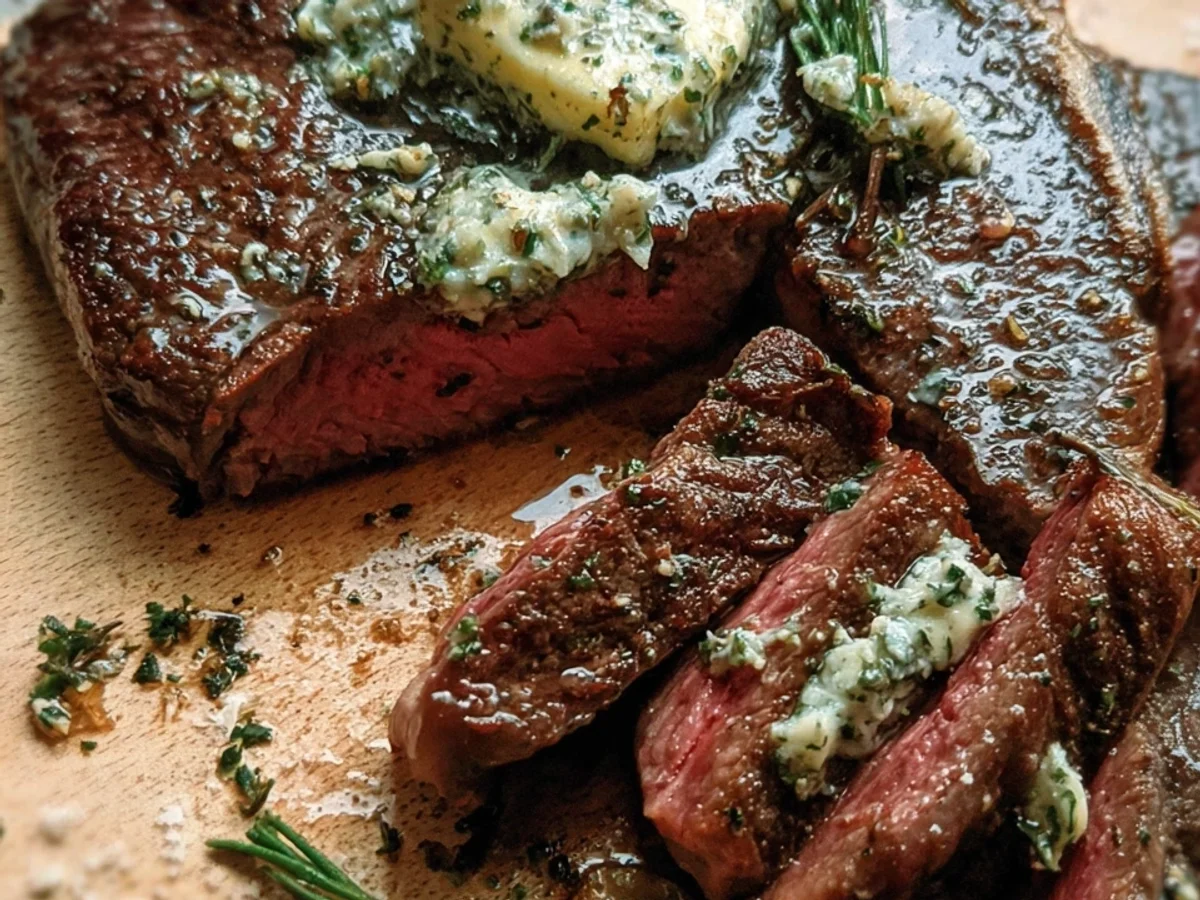 Quick Air Fryer T-Bone Steak with Garlic Herb Butter - Image 1