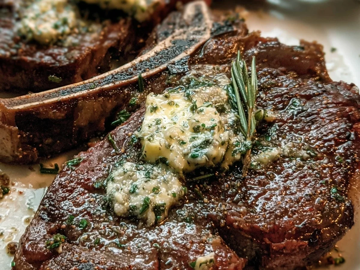 Quick Air Fryer T-Bone Steak with Garlic Herb Butter - Image 2