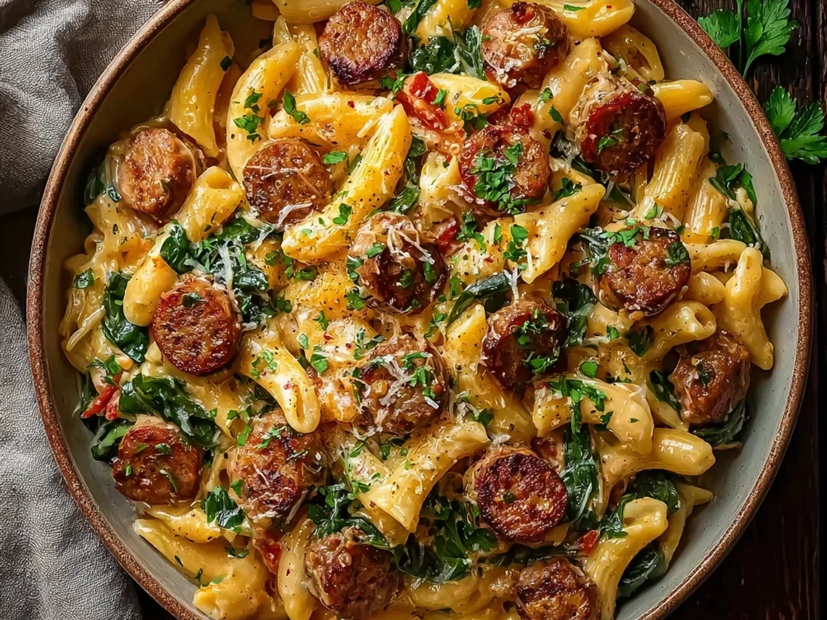 Quick Cajun Beef Sausage Pasta: Weeknight Flavor - Image 1