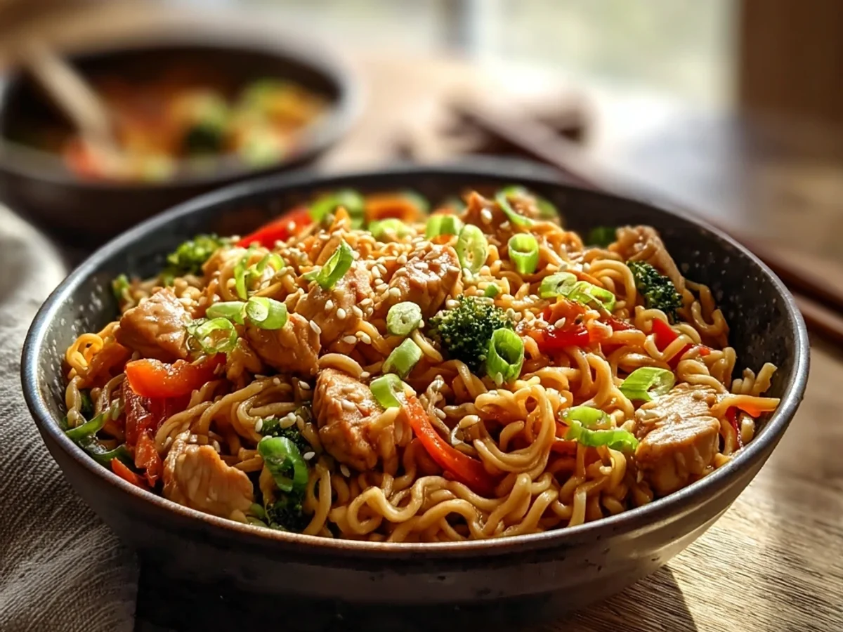 Quick Chicken Ramen Stir Fry: Weeknight Lifesaver - Image 1