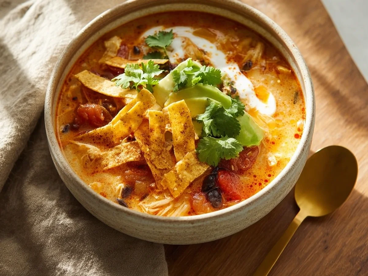 Quick Creamy Chicken Tortilla Soup: Weeknight Delight - Image 1