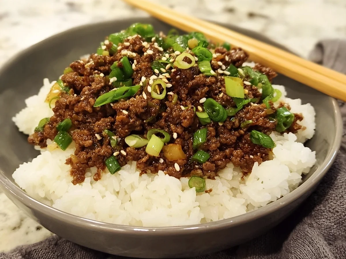 Quick Korean Ground Beef Bowl Recipe - Image 2
