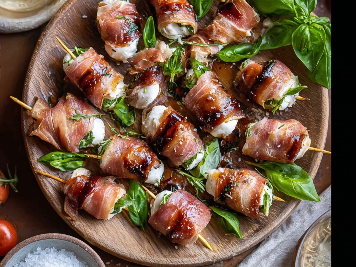Quick Prosciutto Wrapped Mozzarella Appetizer - Image 1
